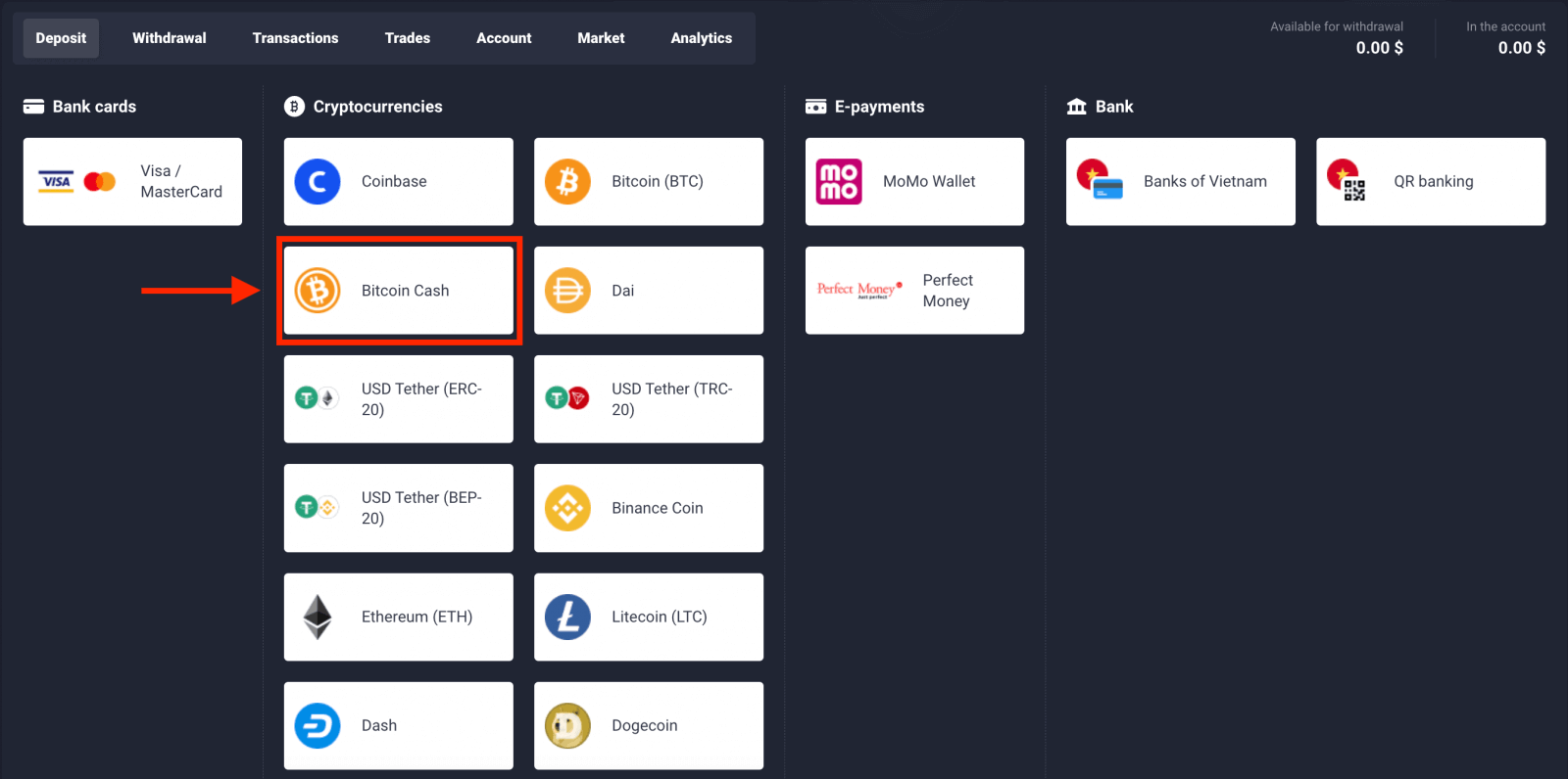 Чӣ тавр бо Cryptocurrency дар Quotex амонат гузоштан мумкин аст Чӣ тавр бо Cryptocurrency дар Quotex амонат гузоштан мумкин аст