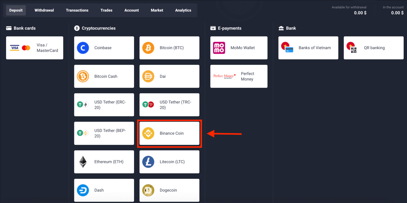 Чӣ тавр бо Cryptocurrency дар Quotex амонат гузоштан мумкин аст Чӣ тавр бо Cryptocurrency дар Quotex амонат гузоштан мумкин аст