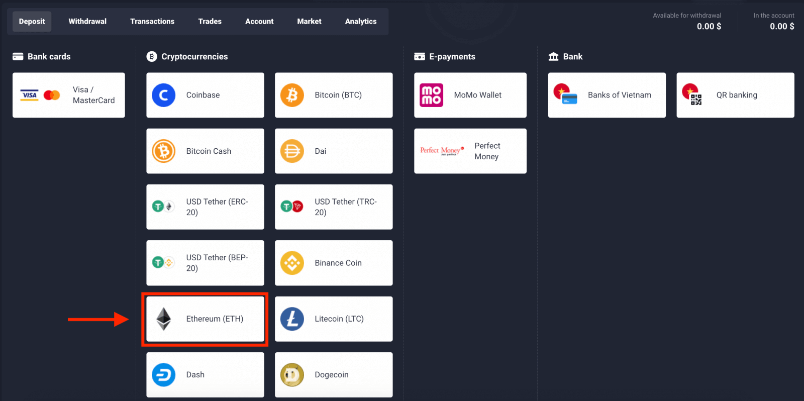 Чӣ тавр бо Cryptocurrency дар Quotex амонат гузоштан мумкин аст Чӣ тавр бо Cryptocurrency дар Quotex амонат гузоштан мумкин аст
