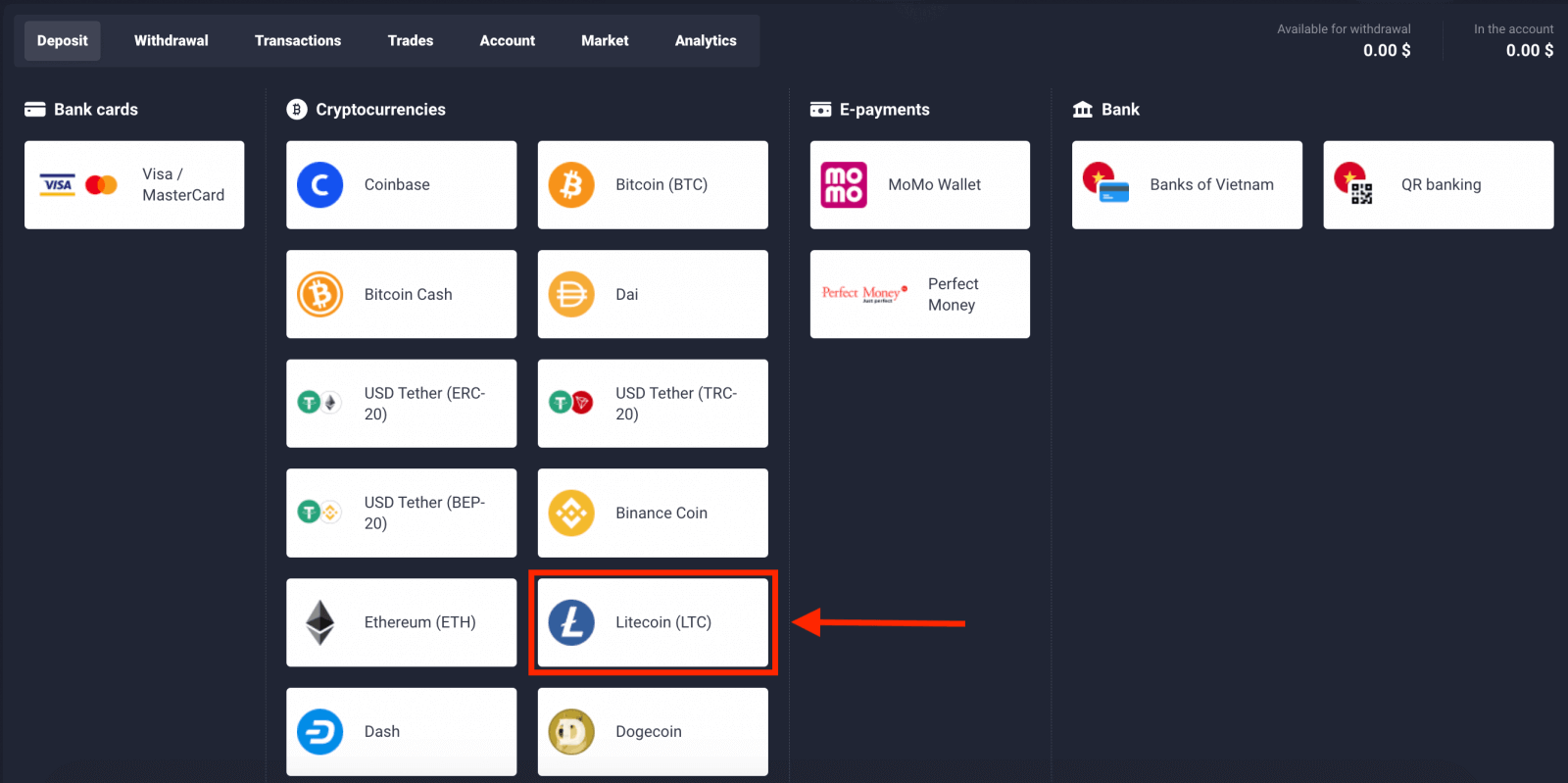 Чӣ тавр бо Cryptocurrency дар Quotex амонат гузоштан мумкин аст Чӣ тавр бо Cryptocurrency дар Quotex амонат гузоштан мумкин аст
