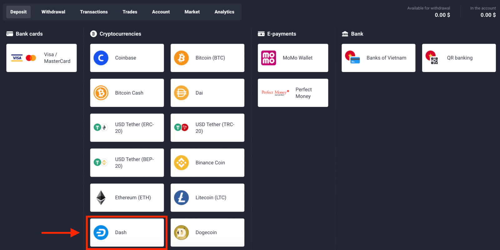 Чӣ тавр бо Cryptocurrency дар Quotex амонат гузоштан мумкин аст Чӣ тавр бо Cryptocurrency дар Quotex амонат гузоштан мумкин аст