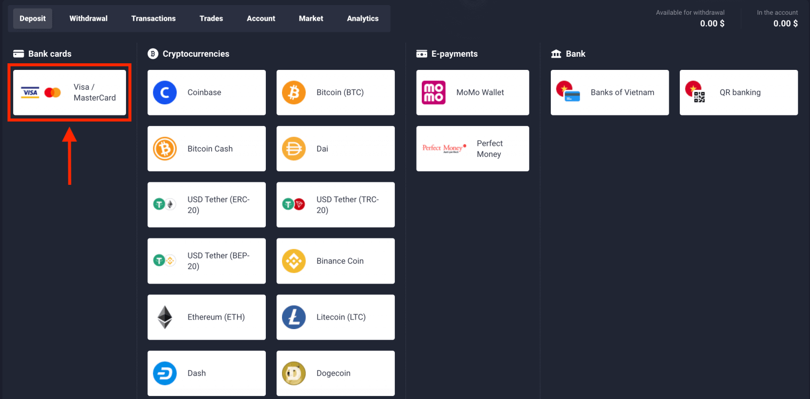 How to Deposit Money using Bank Cards (Visa / MasterCard) on Quotex How to Deposit Money using Bank Cards (Visa / MasterCard) on Quotex