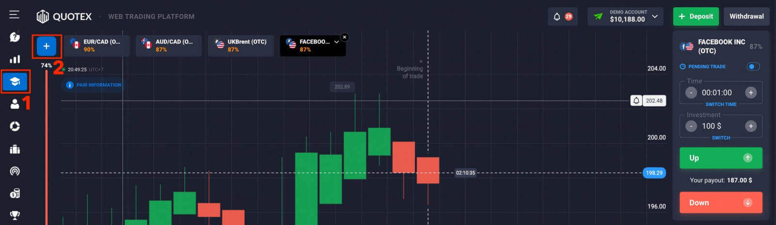 How to Login and start trading Binary Options at Quotex
