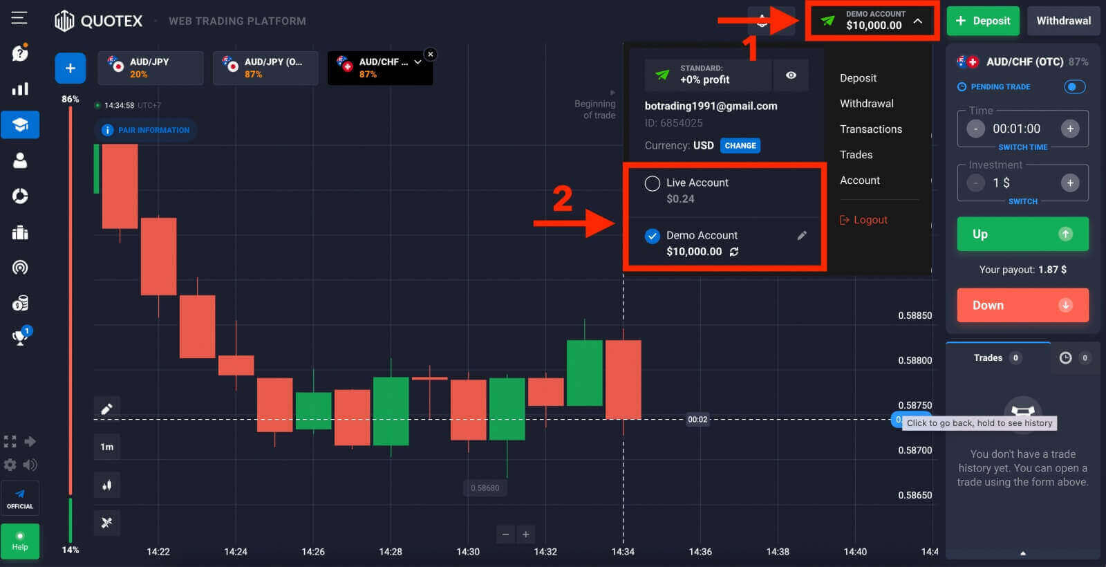 How to Register and Trade Binary Options at Quotex