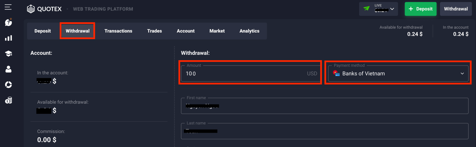 Як увійти та вивести гроші з Quotex Як увійти та вивести гроші з Quotex