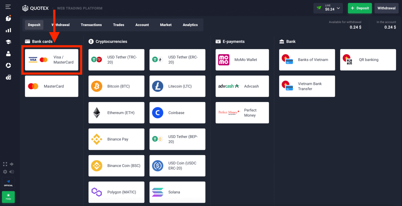 Како да тргувате во Quotex за почетници