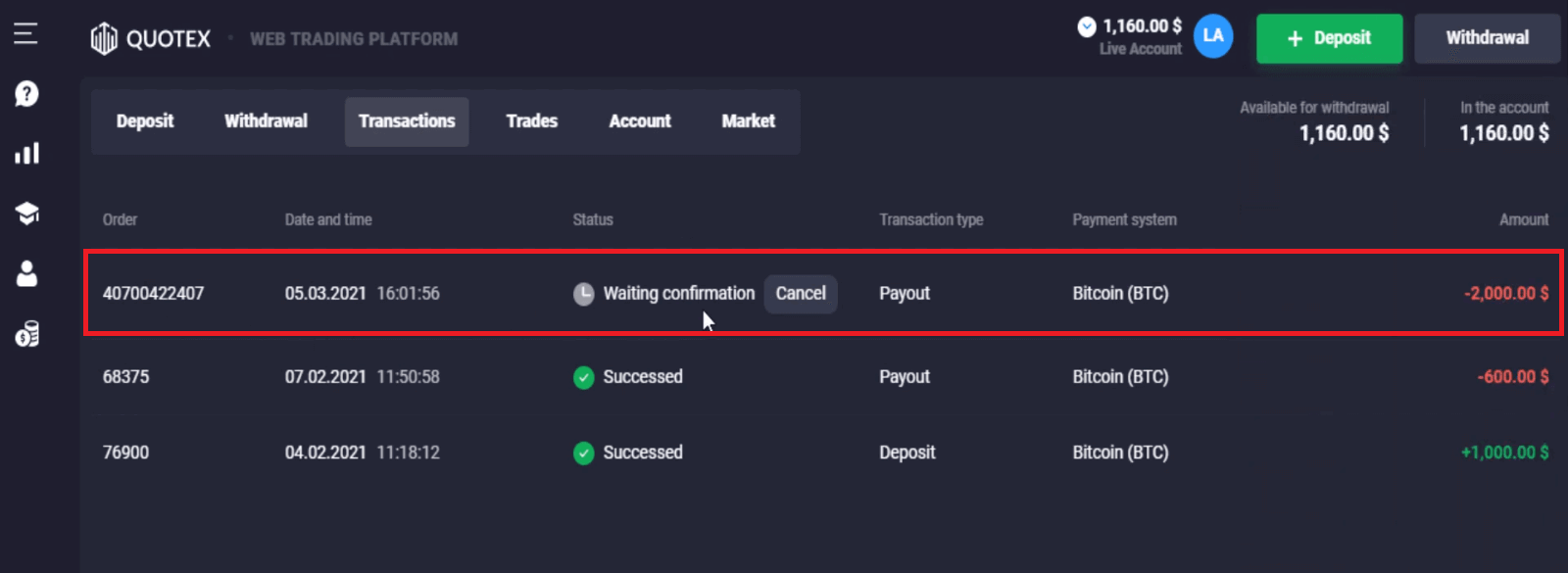 Чӣ тавр пулро аз Quotex бозпас гиред Чӣ тавр пулро аз Quotex бозпас гиред