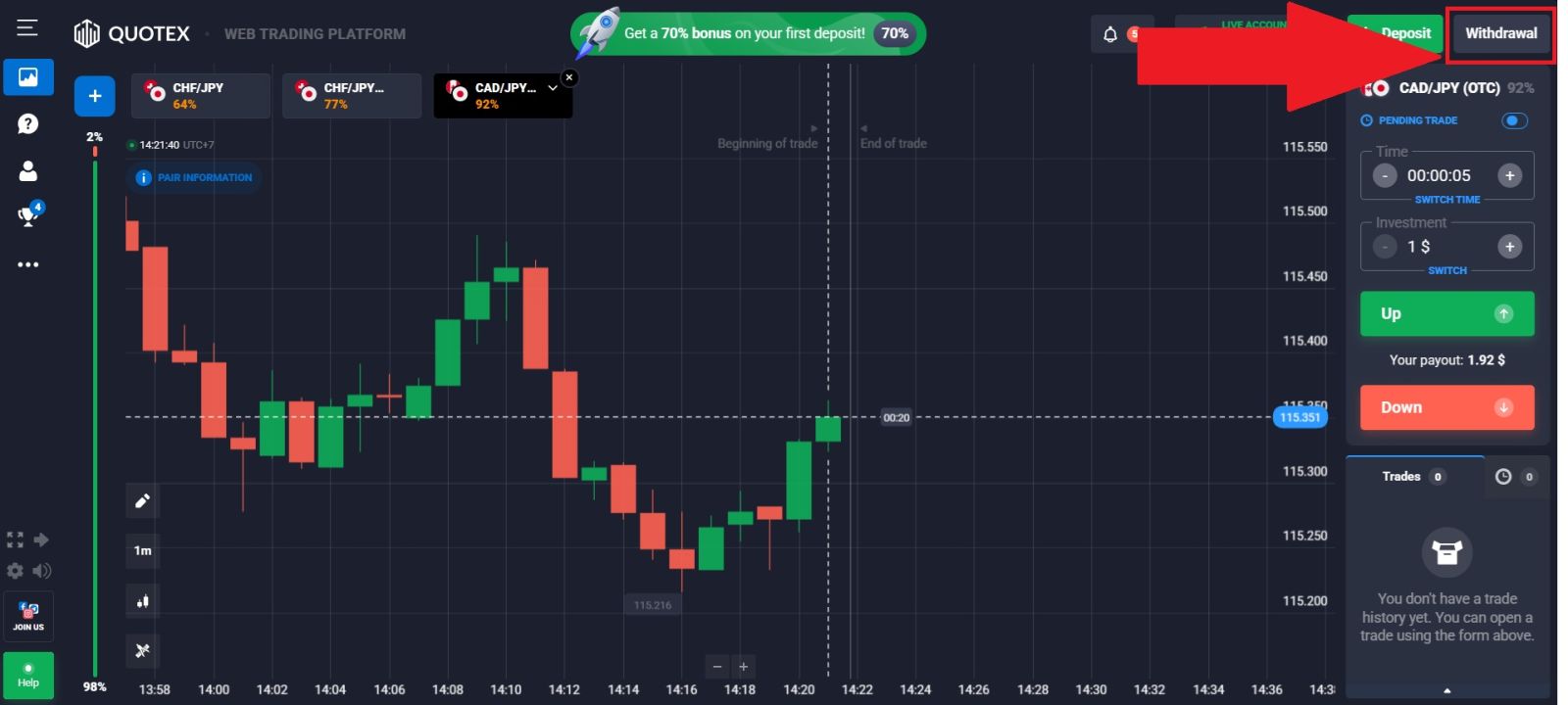 Výběr z účtu Quotex 2026: Metody, poplatky a doba zpracování Výběr z účtu Quotex 2026: Metody, poplatky a doba zpracování