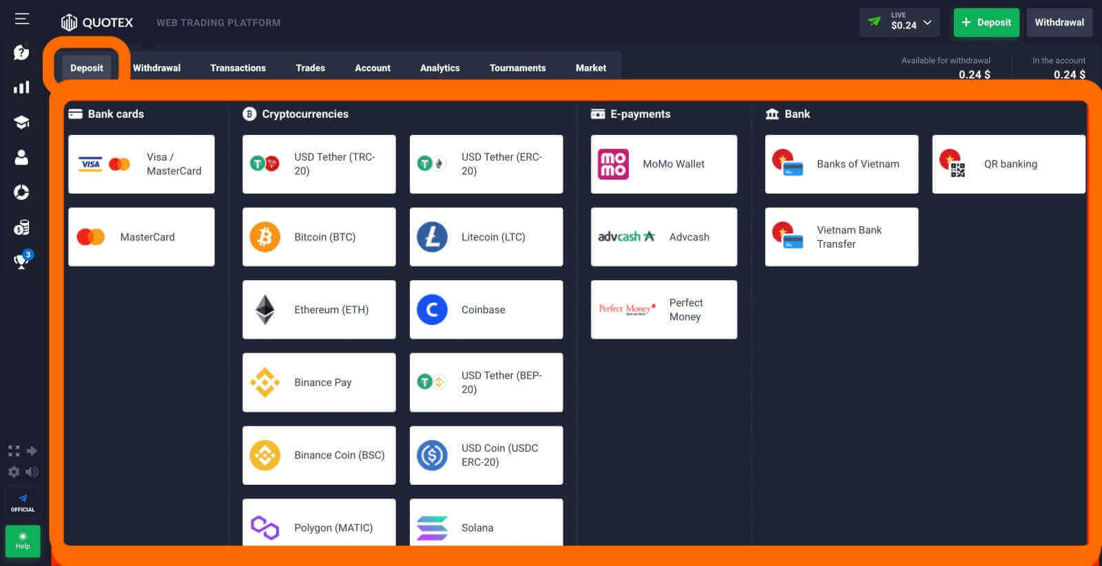 Quotex Demo መለያ፡ እንዴት መለያ መመዝገብ እንደሚቻል
